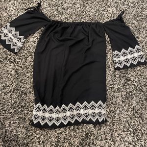 Black off the shoulder dress